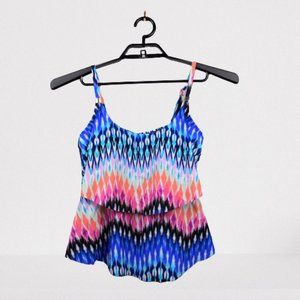 24th  Ocean S Making Waves Ikat Tiered Tankini Top